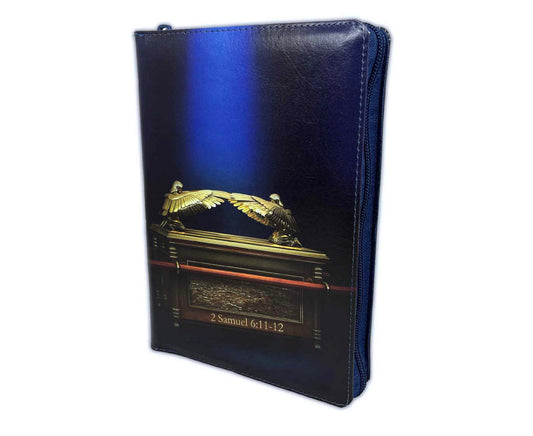 Biblia Letra Gigante Manual con Cierre RV1960: imit. piel azul con índice - Arca del Pacto